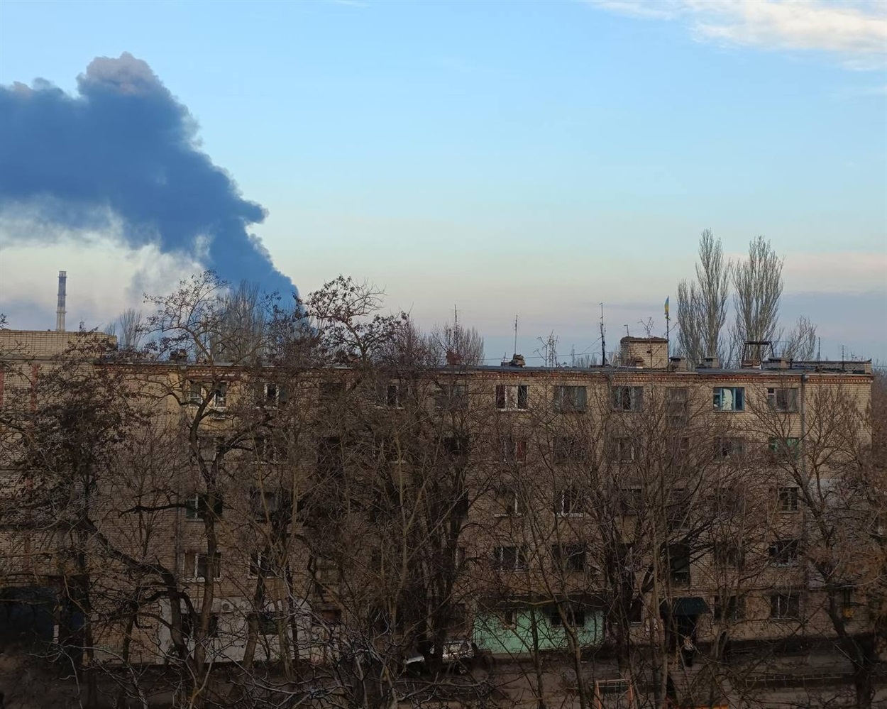 Ранок 24.02.2022. Прильот на аеродром в Чорнобаївці